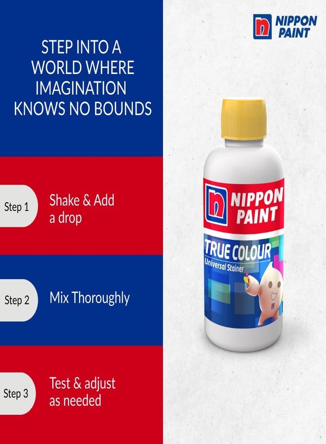 Nippon Paint صبغة نيبون بينت ترو كلر العالمية (أكسيد أصفر، 50 مل) - صبغة عالية التركيز قابلة للذوبان في الماء، غير سامة، لا تتلاشى - مناسبة للمستحلبات البلاستيكية، والمينا، والدهانات، والدهانات الزيتية - للاستخدام المنزلي - Image 3
